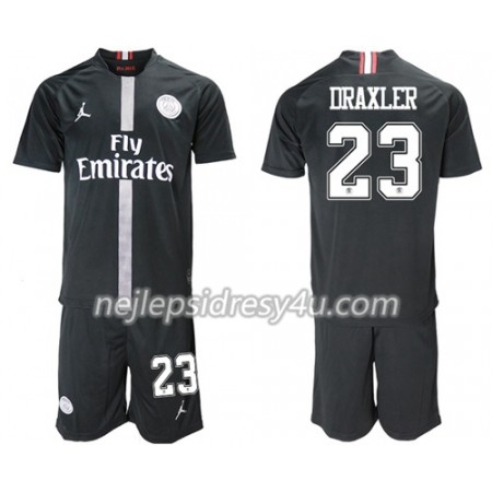 Fotbalový Dres Paris Saint-Germain Draxler 23 Jodan Černá Dětské Alternativní 2018/19